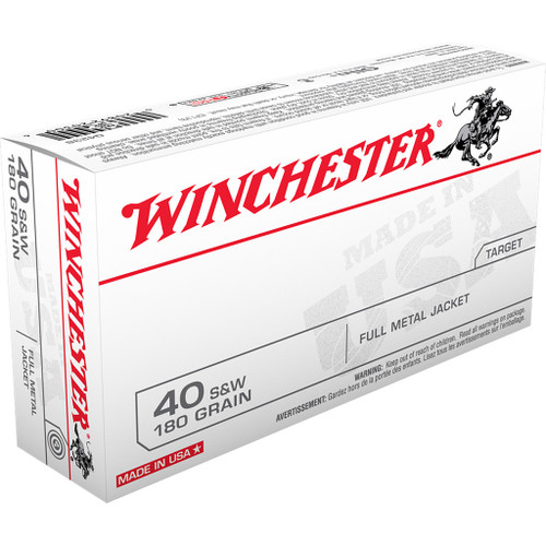 Winchester 40 S&W 180gr FMJ (Box of 50)
