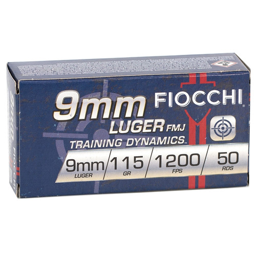 Fiocchi 9mm 115gr FMJ (Box of 50)