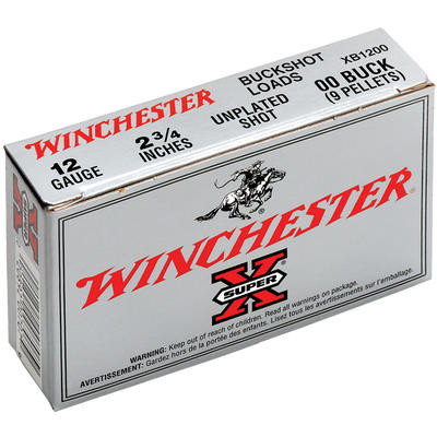Winchester Super X 12ga Buck Shot Shotshell 2-3/4" Nine Pellet 00 Buck (Box of 5)