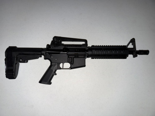 Davidson Defense DD-15 556/223 10.5" Threaded Barrel 4lb Shoe Trigger Bayonet Lug Attachment Picatinny Quad Rail Forend Finger Stop SBA3 Pistol Brace Black Color with 30rd Magazine (New)