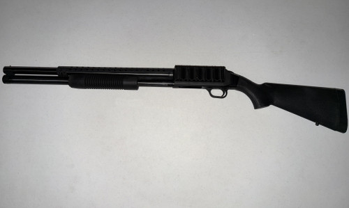 Mossberg 500A 12ga 20" Barrel with Heat Shield and Side Saddle Black Color (Like New)