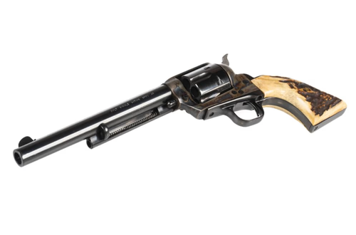 Colt 45 Colt SAA 3rd Gen 7.5" Barrel Sambar Stag Near-Full Bark Coverage (Made in 1977)