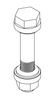 Tubbing Bolt Assembly Grade A325 (1-5/8" x 9.5") DWG # 26746