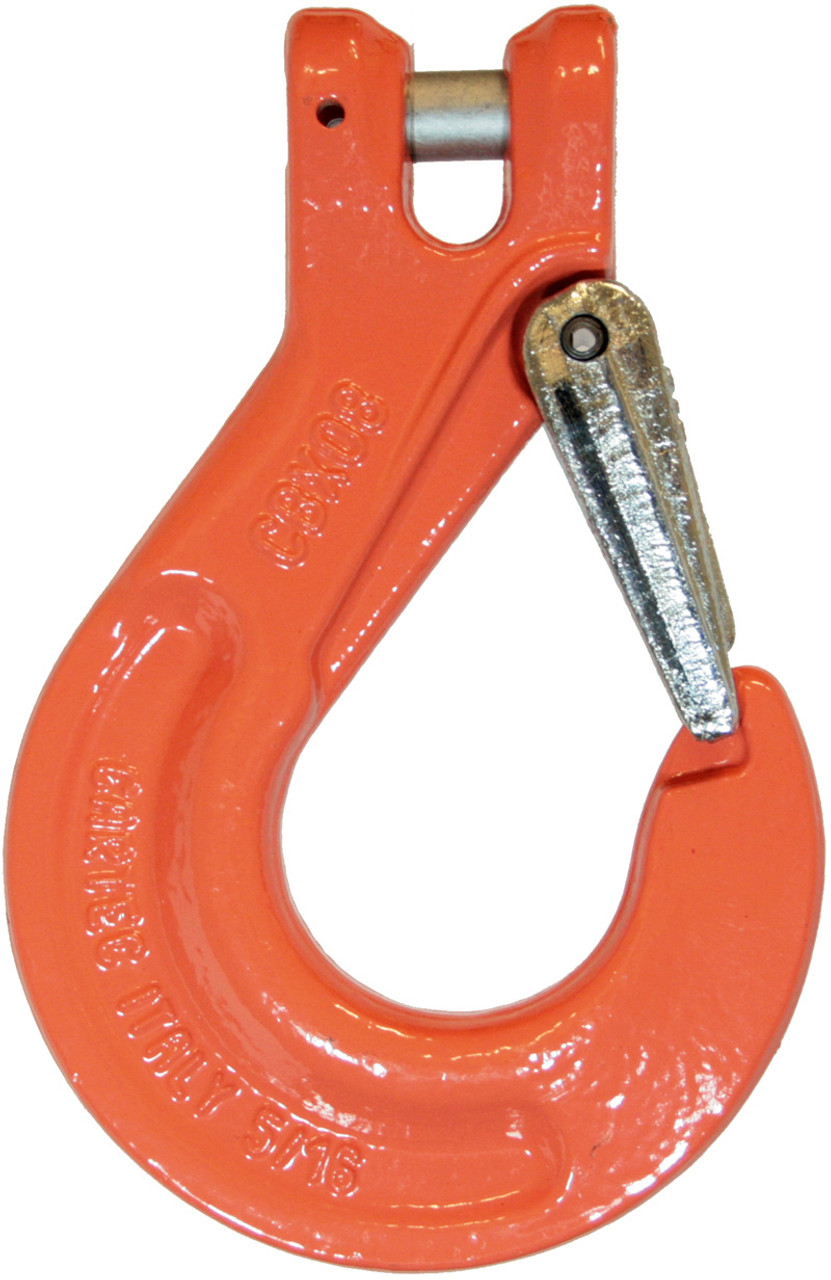 Clevis Sling Hook with Latch - 3/8, Gr 100