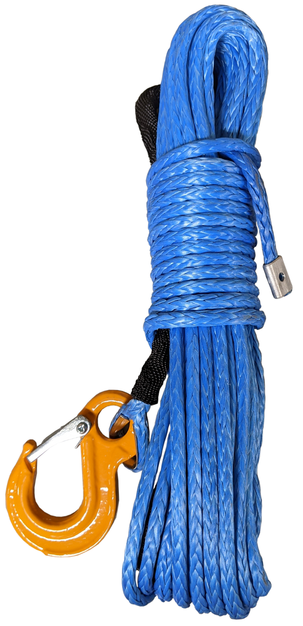 Rope Dyneema12-Strand 1/4 x 50ft ATV Winch Rope TE/Hook OE