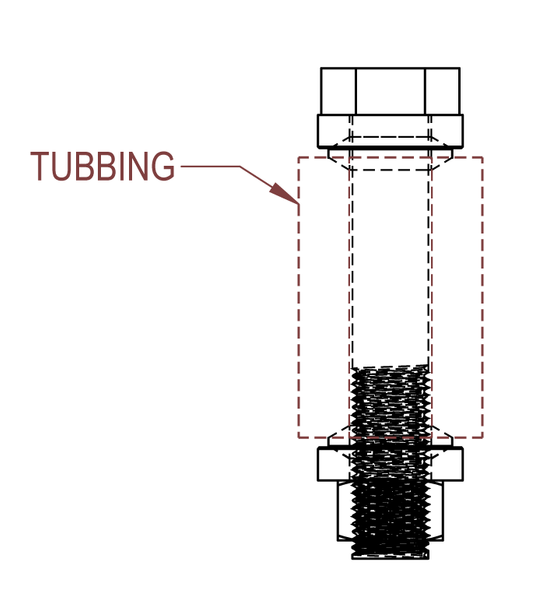 Tubbing Bolt Assembly Grade A325 (1-5/8" x 9.5") DWG # 26746