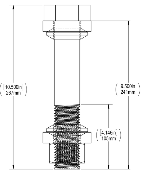 Tubbing Bolt Assembly Grade A325 (1-5/8" x 9.5") DWG # 26746