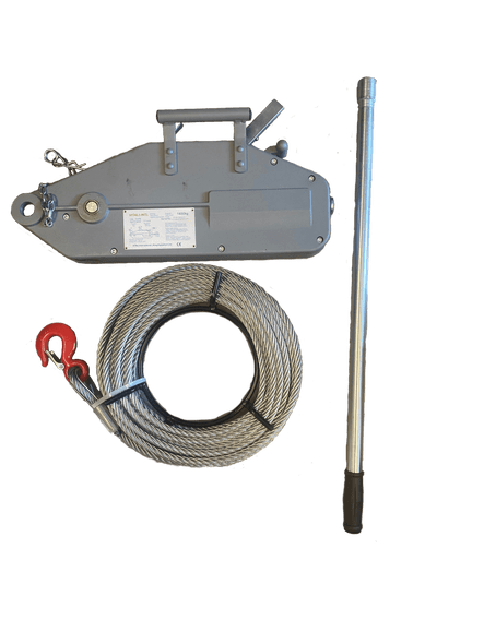 Wire Rope Hand Winch - Vitali-Intl®, 1.6 Tonne With 20m Cable