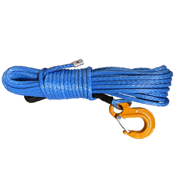 Rope Dyneema12-Strand 1/4" x 50ft ATV Winch Rope TE/Hook OE