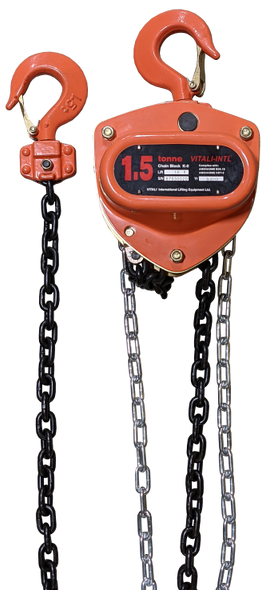 Chain Hoist - Vitali-Intl®, 1.5 Tonne, 10ft x 1 Fall Chain Hoist - Vitali-Intl®, 1.5 Tonne, 10ft x 1 Fall