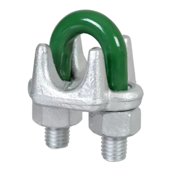Clip Wire Rope Drop Forged G6240 Green Pin Galv 1-1/8"