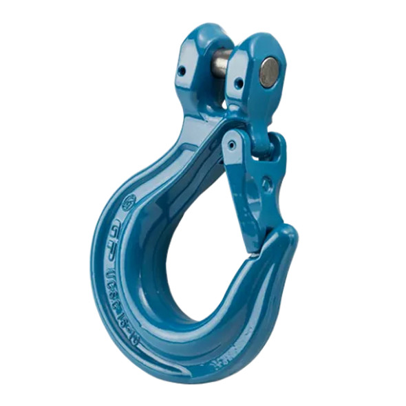 Hook Clevis Sling W Latch GR100 Green Pin 3/8"