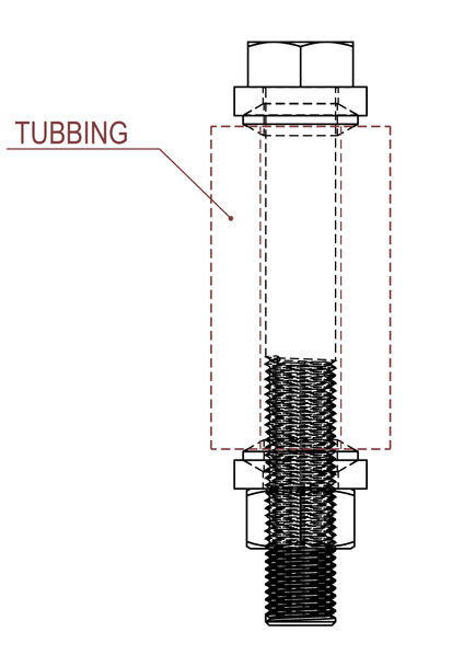 Tubbing Bolt Assembly Grade 8.8 (M39 X 300MM) DWG # 26673