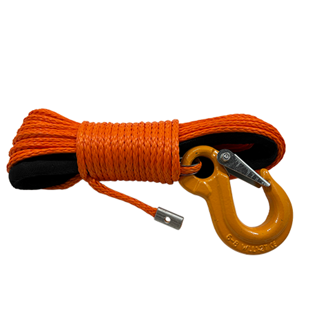 Rope Dyneema12-Strand 3/16" x 50ft ATV Winch Rope TE/Hook OE