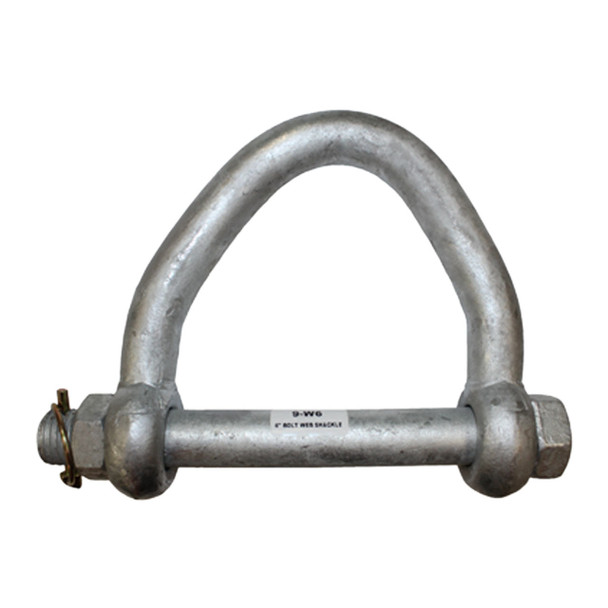 B/A 6" Bolt Style Web Shackle WLL 11.25 Ton