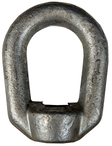 Eye Nut Forged G400 #8 Galv. size 1" tap size 1-1/4" Eye Nut Forged G400 #8 Galv. size 1" tap size 1-1/4"
