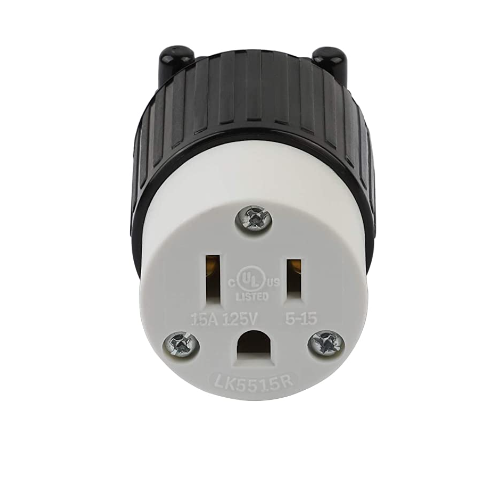 15 A 125 VAC NEMA 5-15R 2 Pole 3 Wire Straight Blade Electrical ...
