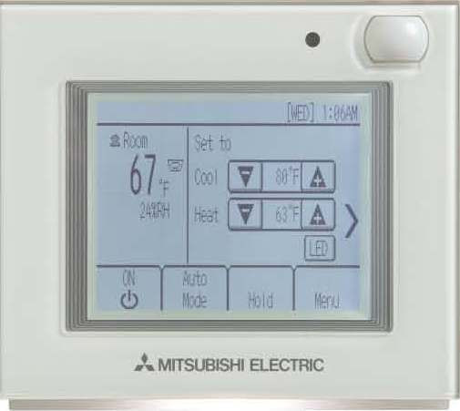 Mitsubishi PAR-U01MEDU-K Smart ME- Wired Remote Controller - Rfwel