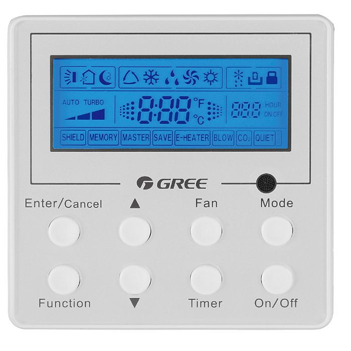 GREE MC20700140, Wired Tether Controller, Push Buttons With Back