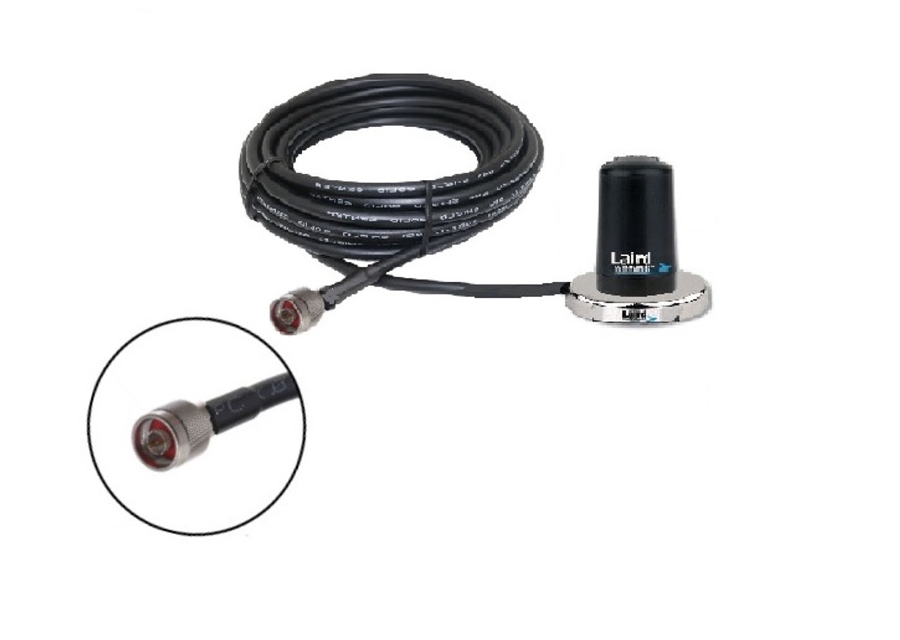 Magnetic NMO Mount with 10 Ft. LMR195 Equivalent Cable & N-Female Connector