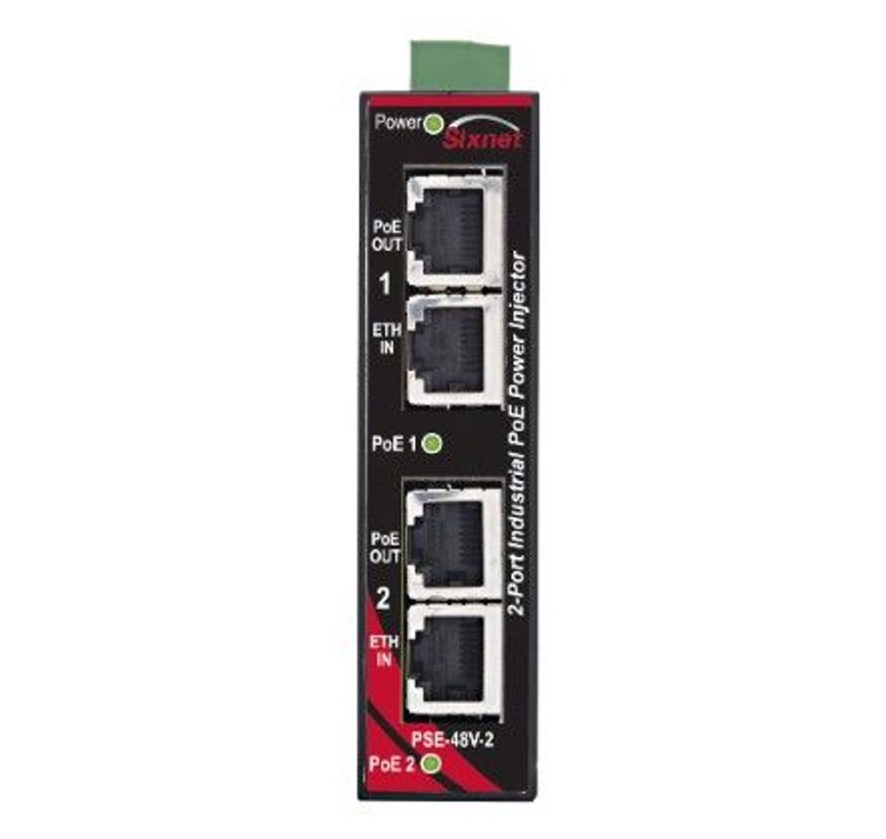 Din Rail Mounted Industrial 48V Dual Power over Ethernet (POE