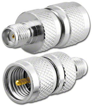 Mini UHF Male to SMA Female Coaxial Adapter
