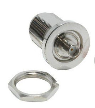 N Female BULKHEAD to SMA Female adapter | SNFBH-SSF