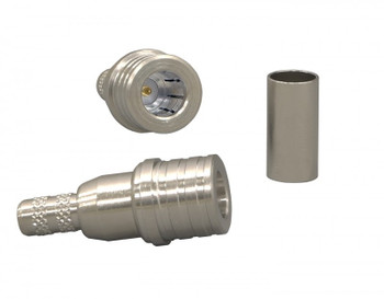 QMA Male Crimp Connector for RG58 and LMR-195 Cable