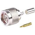 N Male Crimp Connector for RG58/RG141 Coaxial Cables