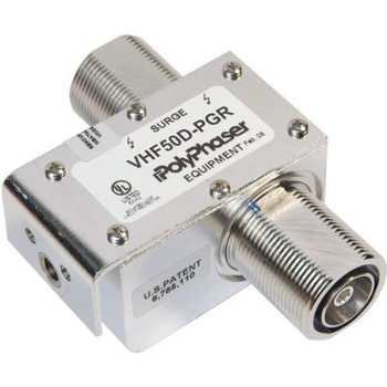 7/16 M/F Coaxial RF Surge Protector - High Power DC Block with IP67 Rating