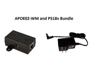 Open Mesh OM2P 18v Power Supply and POE Bundle (2 Items) PS18V APOE02-WM