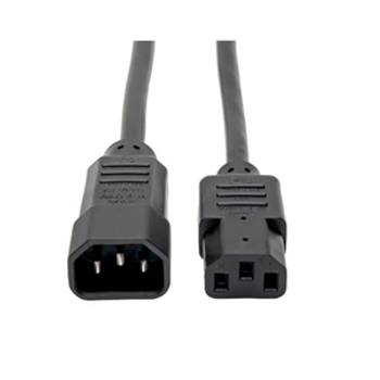 Heavy-Duty PDU Power Cord, C13 to C14 - 15A, 250V, 14 AWG, 3 ft. (0.91 m), Black