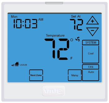 Vive Comfort TP-S-955WH 3H/2C Programmable Thermostat