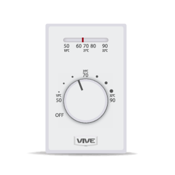 Vive Comfort TP-N-504MLV 4-Wire Non-Programmable Thermostat