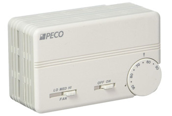 Peco TB155-048 On-Off, 3 Fan Speeds, Terminal Block, 2 Covers thermostat