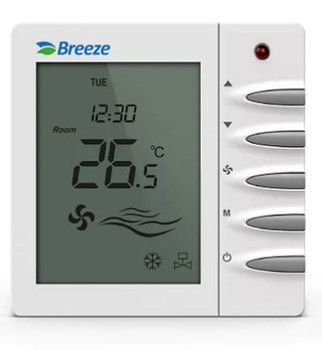 Breeze Controls BC102-4DM Modbus 3-Speed Fan FCU Thermostat