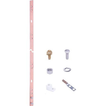 1/4" x 5/8" x 72" Vertical Mount Ground Bar - Harger Grounding Busbar