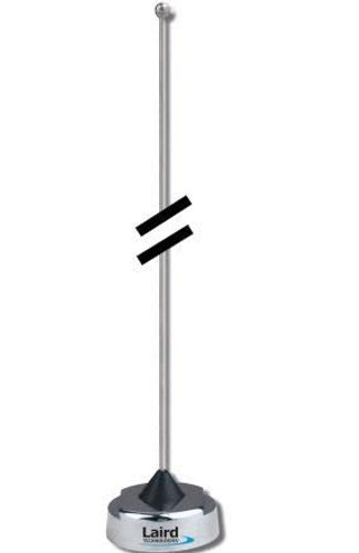 Laird Antenex QW450 450-470 MHz Chrome Whip Antenna