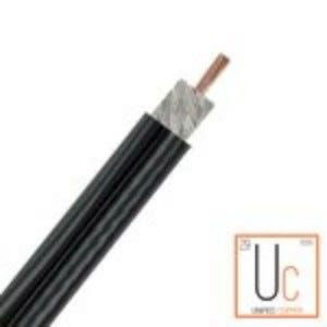 Unified Copper 1000ft Quad Shield Coaxial Cable - 3GHz 18 AWG CMR Black