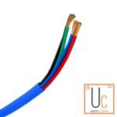 Unified Copper 500ft 14/4 Audio Cable - 14 AWG Blue