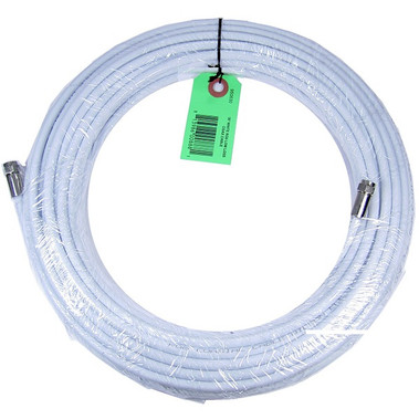 20 ft RG-6 Low Loss Coaxial Cable with F-Male to F-Male Connectors (White)
