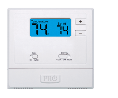 Pro1 T601-2, Non-Programmable Thermostat with 2 sq. in Display (1H/1C)