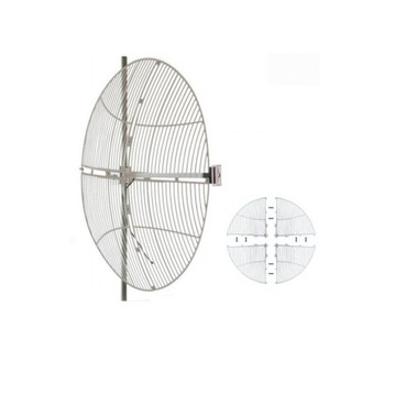 1710-2170 MHz 23 dBi Grid Parabolic Antenna 35in (0.9m) Diameter, N-Female