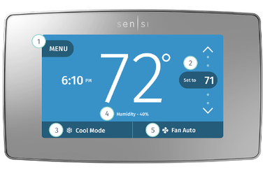 Emerson 1F95U-42WFS Sensi Touch Programmable Wi-Fi Thermostat