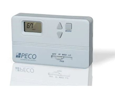 Peco TA158-100 Auto-Heat-Cool-Off, Off-Hi-Med-Lo Fan, On/Off Valves Thermostat