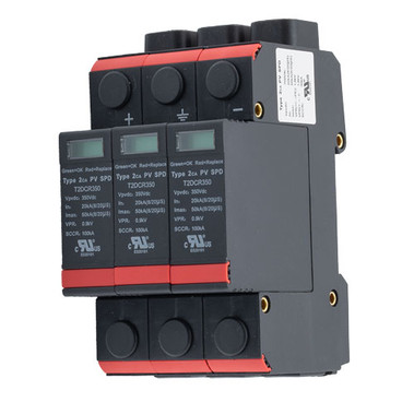 DC SPD 600VDC THREE-POLE, DIN-RAIL, UL1449 TYPE 2