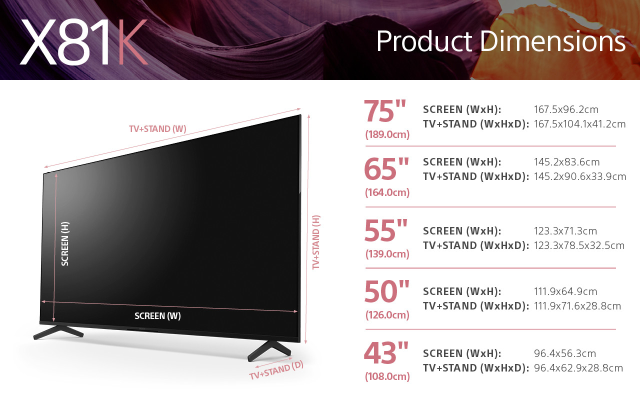 Sony KD43X81K, Televisor 43”, 4K HDR, Google TV