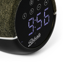 Robets Zen FM clock radio with device charging, Black