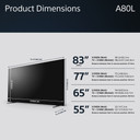 Sony XR-55A80LU 55" A80L 4K HDR OLED TV