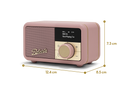 Roberts Revival Petite 2 DAB / DAB+ / FM RDS digital radio, Dusky Pink